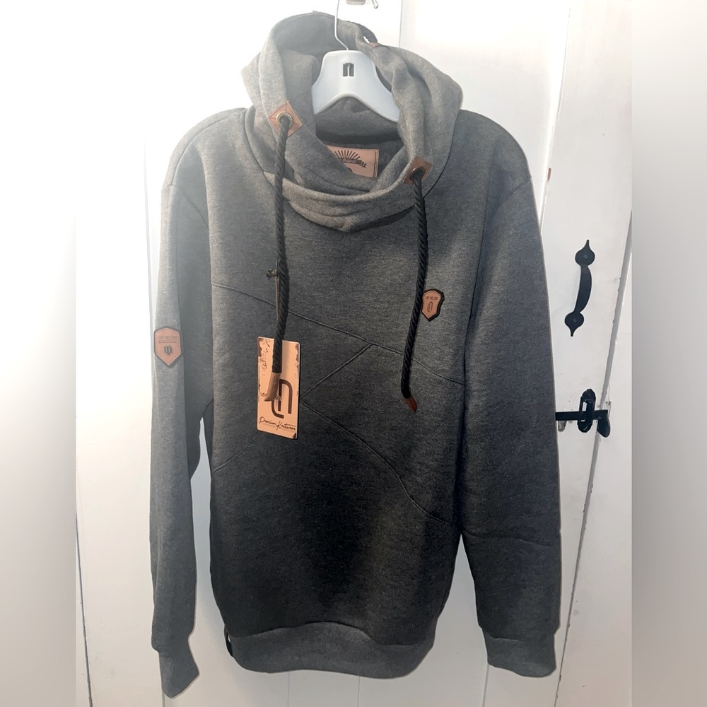 Leif Nelson Men’s Cotton Slim Fit Pullover Hoodie Charcoal Gray XL NWT - Picture 1 of 1